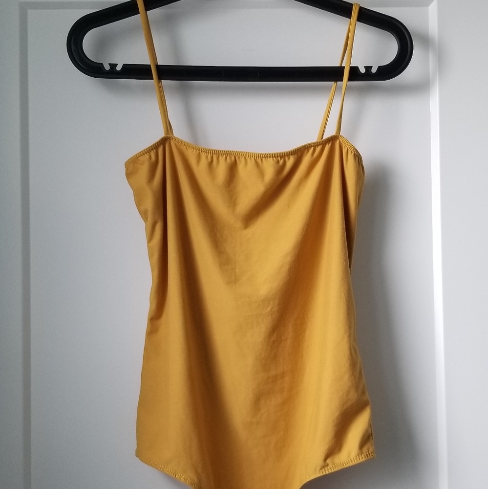 SOLD Garage Yellow Straightneck Cami Bodysuit